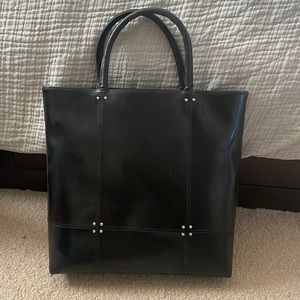 Black leather purse
